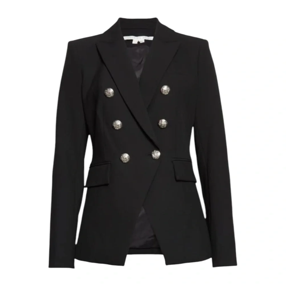 NWT Women's Black Double-Breasted Blazer - Picture 3 of 6
